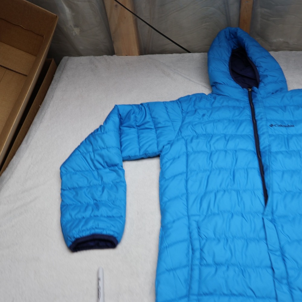 Columbia Jacket Boys XL 18 Blue Powder Lite Insulated Light Pack Quilted Puffer - Picture 2 of 14